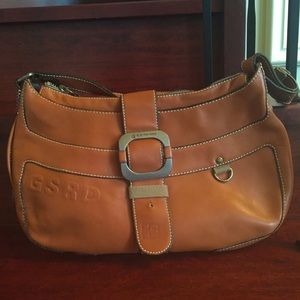 G-Star Purse -slim caramel leather & buckle detail